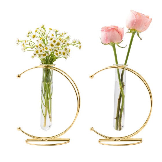 2-Piece Multifunctional Gold Vase Set