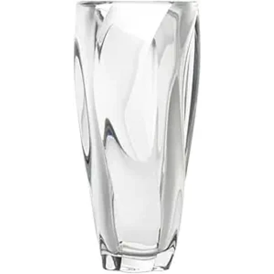 Crystal glass vase, 12 inches