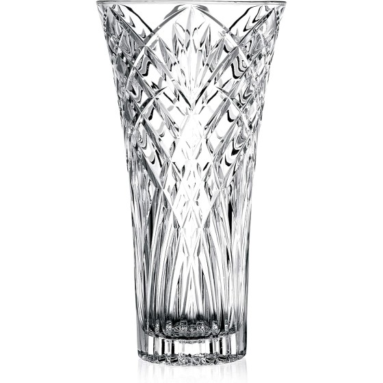 Stylish vase, 12 inches high with a 6-inch mouth diameter.