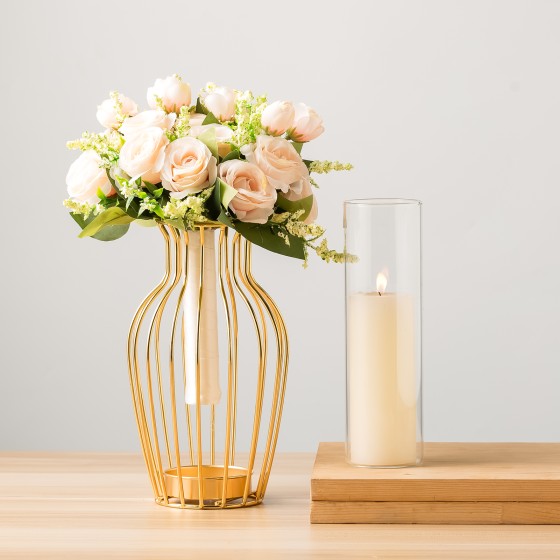 Multifunctional gold vase