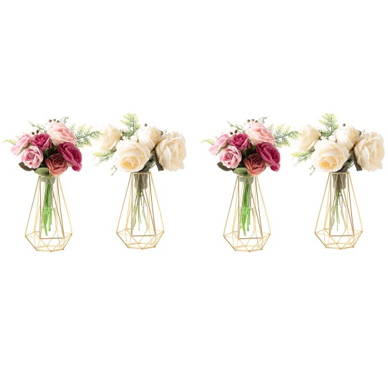 4-Piece Multifunctional Gold Vase Set
